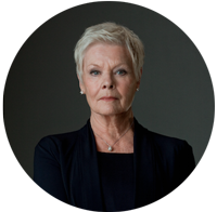 headshot of Judi Dench