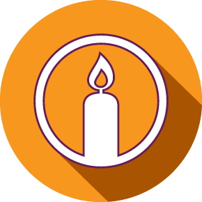Image of a candle representing a memorial