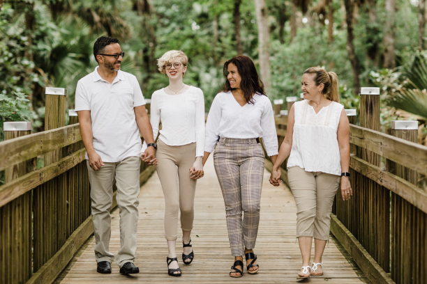 Lighthouse Transition student, Izzi Guzman seen here walking with her family